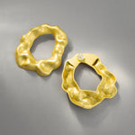 Load image into Gallery viewer, ENNE HAUTE round matte gold earrings

