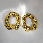 Load image into Gallery viewer, ENNE HAUTE round gold earrings
