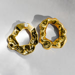 Load image into Gallery viewer, ENNE HAUTE round gold earrings

