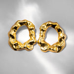 Load image into Gallery viewer, ENNE HAUTE round gold earrings
