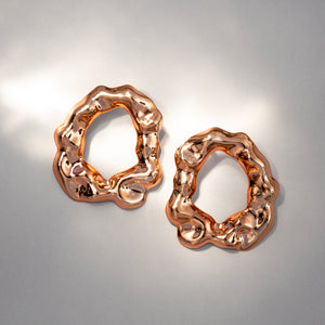 ENNE HAUTE round bronze earrings