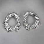 Load image into Gallery viewer, ENNE HAUTE round silver earrings
