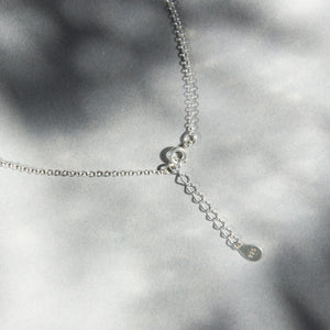 Composition silver necklace