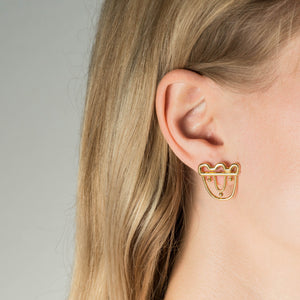 Nomad, gold earrings
