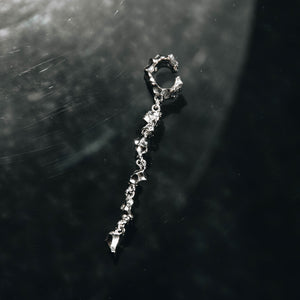 Stem, silver ear cuff