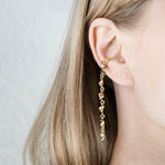 Load image into Gallery viewer, Stem, gold ear cuff
