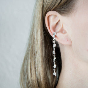 Stem, silver ear cuff
