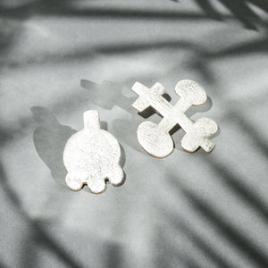 Peinture, silver earrings