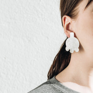 Peinture, silver earrings