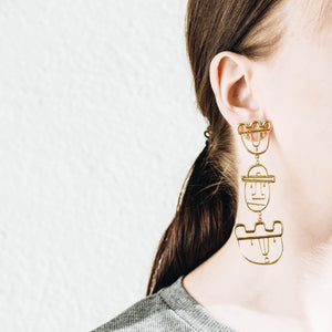 Pilgrim, gold earrings