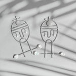 Load image into Gallery viewer, Portraiture, silver earrings
