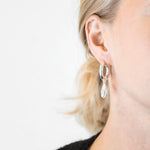 Load image into Gallery viewer, Round silver earrings

