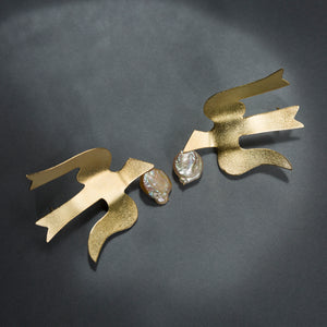 Messengers, gold earrings