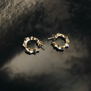 Pollen, gold earrings